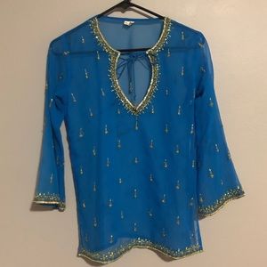 See through beaded top